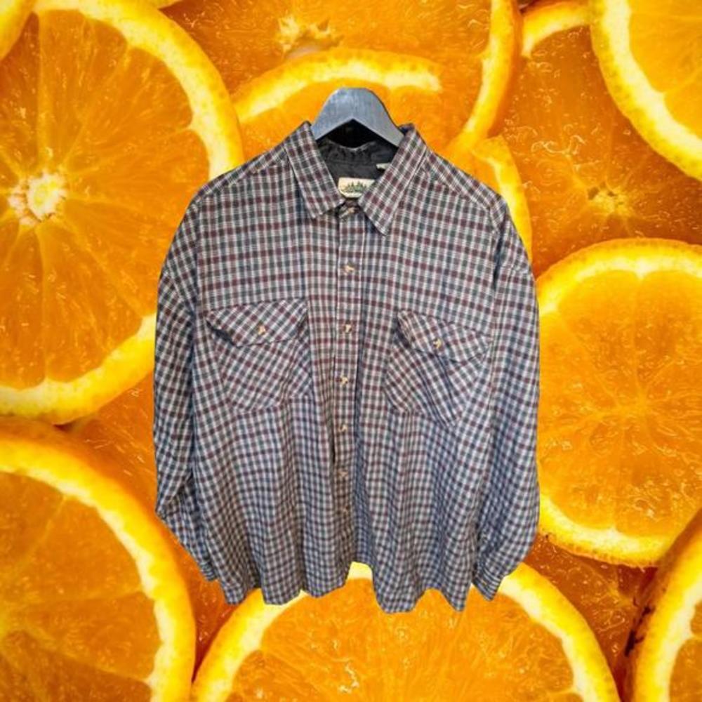 Timber Trail Red, White and Green Button Up‎ Insulated Flannel Size XL